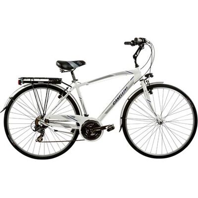 Vélo de ville Canellini EGO Aluminium homme 21v - Blanc/Bleu Blanc/Bleu Vélo de ville Canellini EGO Aluminium homme 21v - Blanc/Bleu Blanc/Bleu