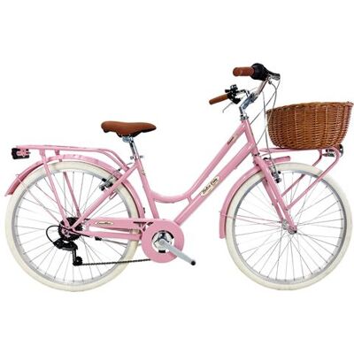 Vélo de ville Dolce Vita by Canellini ROMA 26" avec panier - Rose Rose Vélo de ville Dolce Vita by Canellini ROMA 26" avec panier - Rose Rose