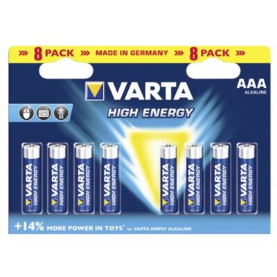 Varta LR03 - Piles Alcalines AAA - Pack de 8 Varta LR03 - Piles Alcalines AAA - Pack de 8