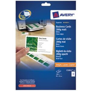 Avery Dennison Avery Quick&Clean C32011 - cartes de visite - 100 carte(s) Avery Dennison Avery Quick&Clean C32011 - cartes de visite - 100 carte(s)