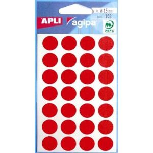 Agipa sachet de 140 pastilles de signalisation rondes gommettes 15 mm rouge fluo 111861 Rouge Agipa sachet de 140 pastilles de signalisation rondes gommettes 15 mm rouge fluo 111861 Rouge