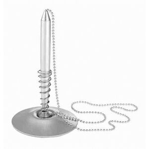 Alco AL-1510-28 Stylo à bille rond en argent avec épingle de bureau Alco AL-1510-28 Stylo à bille rond en argent avec épingle de bureau