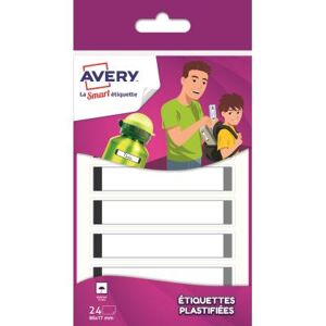 Avery 24 Etiquettes plastifiées grises - 8,6 x 1,7 cm Avery 24 Etiquettes plastifiées grises - 8,6 x 1,7 cm
