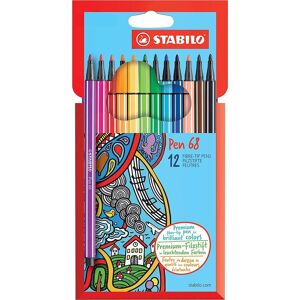 Feutre STABILO Pen 68 - Coffret de 12 couleurs Feutre STABILO Pen 68 - Coffret de 12 couleurs