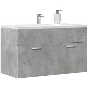 Armoire de lavabo vidaXL gris béton 90x38,5x46 cm Bois ingénierie - Meuble de salle de bain Armoire de lavabo vidaXL gris béton 90x38,5x46 cm Bois ingénierie - Meuble de salle de bain