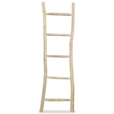 Échelle à serviettes en teck avec 5 barreaux - Meuble de salle de bain Échelle à serviettes en teck avec 5 barreaux - Meuble de salle de bain