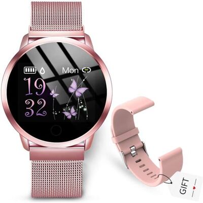 Montre Connectée CHRONUS pour Femmes Homme Sport Avec IP67 Etanche Multifonction Oxymètre Podomètre pour iOS Android-Rose Montre Connectée CHRONUS pour Femmes Homme Sport Avec IP67 Etanche Multifonction Oxymètre Podomètre pour iOS Android-Rose