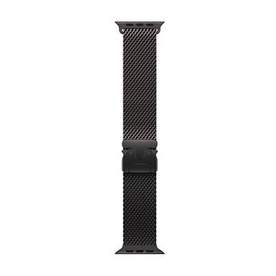 Boucle Milanaise Apple pour Apple Watch 49 mm Titane Noir Taille Grand Boucle Milanaise Apple pour Apple Watch 49 mm Titane Noir Taille Grand