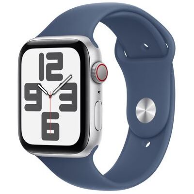 Apple Watch SE GPS + Cellular 44 mm Boîtier en Aluminium Argent avec Bracelet Sport Denim M/L Apple Watch SE GPS + Cellular 44 mm Boîtier en Aluminium Argent avec Bracelet Sport Denim M/L