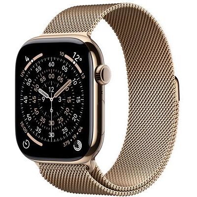 Apple Watch Series 11 GPS + Cellular 46 mm Boitier en Titane Gold avec Boucle Milanaise Gold - M/L Doré Apple Watch Series 11 GPS + Cellular 46 mm Boitier en Titane Gold avec Boucle Milanaise Gold - M/L Doré