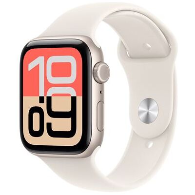 Apple Watch SE 3 GPS + Cellular 44 mm Boitier en Aluminium Starlight avec Bracelet Sport Starlight - M/L Doré Apple Watch SE 3 GPS + Cellular 44 mm Boitier en Aluminium Starlight avec Bracelet Sport Starlight - M/L Doré
