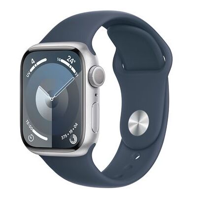 Apple Watch Series 9 GPS 41mm Boîtier en Aluminium Argenté avec bracelet sport Bleu tempête M/L Apple Watch Series 9 GPS 41mm Boîtier en Aluminium Argenté avec bracelet sport Bleu tempête M/L