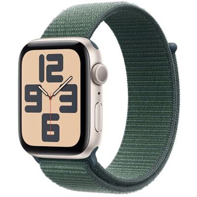 Apple Watch SE GPS 44 mm Boîtier en Aluminium Lumière Stellaire avec Boucle Sport Vert lacustre Apple Watch SE GPS 44 mm Boîtier en Aluminium Lumière Stellaire avec Boucle Sport Vert lacustre