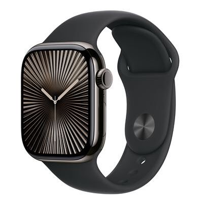 Apple Watch Series 10 GPS + Cellular 42 mm Boîtier en Titane Ardoise avec Bracelet Sport Noir S/M Apple Watch Series 10 GPS + Cellular 42 mm Boîtier en Titane Ardoise avec Bracelet Sport Noir S/M