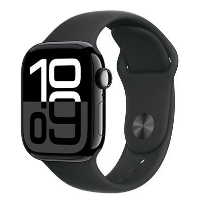 Apple Watch Series 10 GPS + Cellular 42 mm Boîtier en Aluminium Noir de Jais avec Bracelet Sport Noir S/M Apple Watch Series 10 GPS + Cellular 42 mm Boîtier en Aluminium Noir de Jais avec Bracelet Sport Noir S/M
