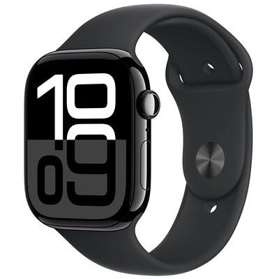 Apple Watch Series 10 GPS + Cellular 46 mm Boîtier en Aluminium Noir de Jais avec Bracelet Sport Noir S/M Apple Watch Series 10 GPS + Cellular 46 mm Boîtier en Aluminium Noir de Jais avec Bracelet Sport Noir S/M