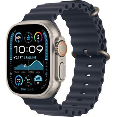 Apple Watch Ultra 2 GPS + Cellular 49 mm Boîtier en Titane Naturel avec Bracelet Ocean Marine Apple Watch Ultra 2 GPS + Cellular 49 mm Boîtier en Titane Naturel avec Bracelet Ocean Marine