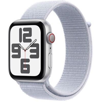 Apple Watch SE GPS + Cellular 44 mm Boîtier en Aluminium Argent avec Boucle Sport Nuée bleue Apple Watch SE GPS + Cellular 44 mm Boîtier en Aluminium Argent avec Boucle Sport Nuée bleue