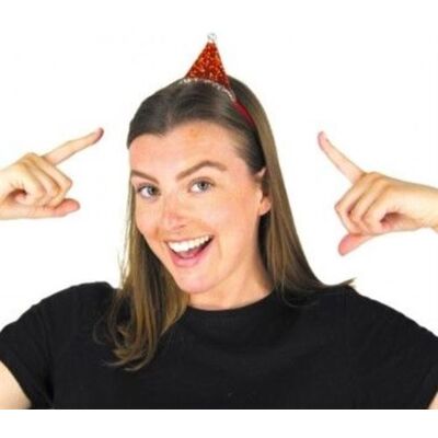 Serre tete bonnet noel glitter Rouge Serre tete bonnet noel glitter Rouge
