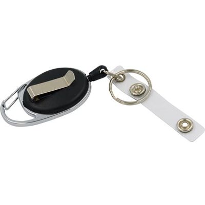 WEDO Clip de ceinture avec cordon en nylon extensible, noir/ WEDO Clip de ceinture avec cordon en nylon extensible, noir/