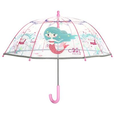 Perletti parapluie Cupola girls 64 cm fibre de verre transparent Transparent Perletti parapluie Cupola girls 64 cm fibre de verre transparent Transparent