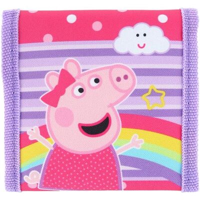 Nickelodeon portefeuille Peppa Pig 10 x 10 cm polyester rose Violet Nickelodeon portefeuille Peppa Pig 10 x 10 cm polyester rose Violet