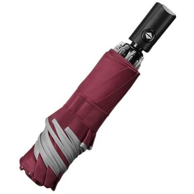 Générique Automatique Parapluie Pliant Arrière Parapluie avec Bandes Réfléchissantes YS055 black Générique Automatique Parapluie Pliant Arrière Parapluie avec Bandes Réfléchissantes YS055 black