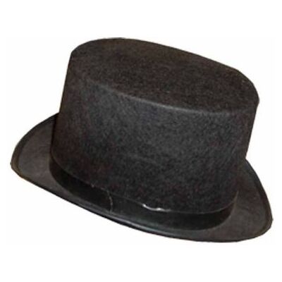 Motomo Chapeau haut de forme adulte feutrine noire Motomo Chapeau haut de forme adulte feutrine noire