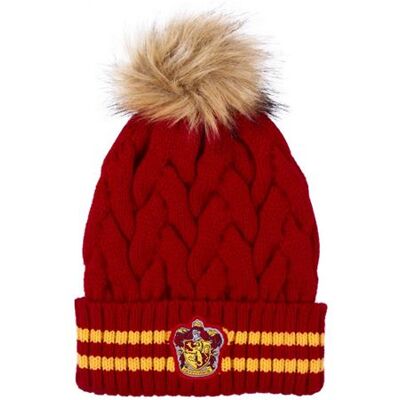 Bonnet tricot harry potter bordeaux gryffondor avec pompon taille unique ROUGE Bonnet tricot harry potter bordeaux gryffondor avec pompon taille unique ROUGE