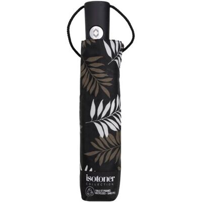 Parapluie 3 sections ouverture et fermeture automatique Isotoner Feuille kaki Multicolore Parapluie 3 sections ouverture et fermeture automatique Isotoner Feuille kaki Multicolore