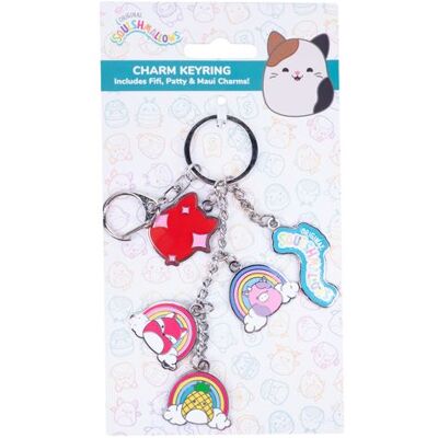 Porte-clés Squishmallows avec 5 Charms Fifi, Patty & Maui Multicolore Porte-clés Squishmallows avec 5 Charms Fifi, Patty & Maui Multicolore