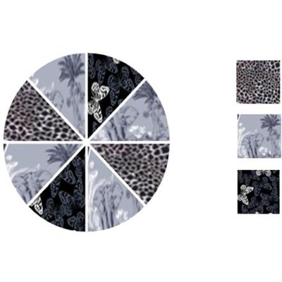 Parapluie 4 sections automatique Isotoner Patchwork Animal Multicolore Parapluie 4 sections automatique Isotoner Patchwork Animal Multicolore