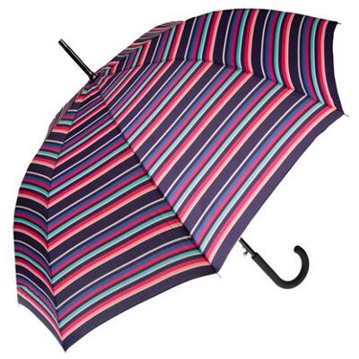 Parapluie canne automatique Isotoner Rayure Malo Multicolore Parapluie canne automatique Isotoner Rayure Malo Multicolore