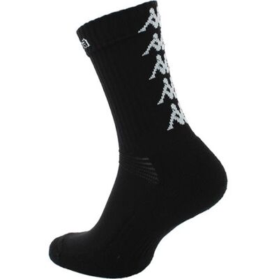 Lot de 3 paires de chaussettes de rugby Kappa Eleno 43/46 Noir noir/blanc Lot de 3 paires de chaussettes de rugby Kappa Eleno 43/46 Noir noir/blanc