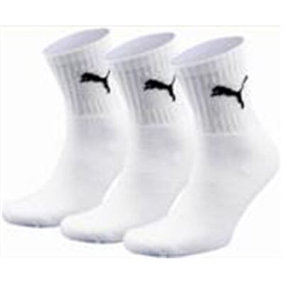 Chaussettes / PUMA: PUMA SHORT CREW 39-42 BLANC Taille 43-46 Blanc Chaussettes / PUMA: PUMA SHORT CREW 39-42 BLANC Taille 43-46 Blanc