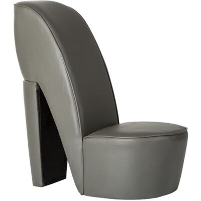 vidaXL Chaise en forme de chaussure à talon haut Gris Similicuir248651 Gris vidaXL Chaise en forme de chaussure à talon haut Gris Similicuir248651 Gris