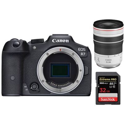 Canon EOS R7 + RF 70-200mm F4 L IS USM +SanDisk 32GB Extreme PRO UHS-II SDXC 300 MB/s Canon EOS R7 + RF 70-200mm F4 L IS USM +SanDisk 32GB Extreme PRO UHS-II SDXC 300 MB/s