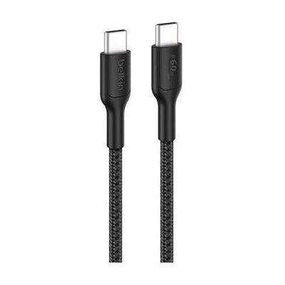 Belkin - Câble USB - 24 pin USB-C (M) pour 24 pin USB-C (M) - USB 2.0 - 2 m - câble tressé, alimentation USB-C (60 W), Charge rapide Belkin - Câble USB - 24 pin USB-C (M) pour 24 pin USB-C (M) - USB 2.0 - 2 m - câble tressé, alimentation USB-C (60 W), Charge rapide