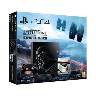 Pack console Sony PS4 1 To Edition Limitée + Star Wars Battlefront + Dualshock Noir de jais Pack console Sony PS4 1 To Edition Limitée + Star Wars Battlefront + Dualshock Noir de jais