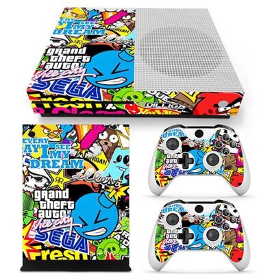 Autocollant Stickers de Protection pour Console et Manette Microsoft Xbox One S - Multicolore (TN-XboxOneS-1021) Multicolore Autocollant Stickers de Protection pour Console et Manette Microsoft Xbox One S - Multicolore (TN-XboxOneS-1021) Multicolore