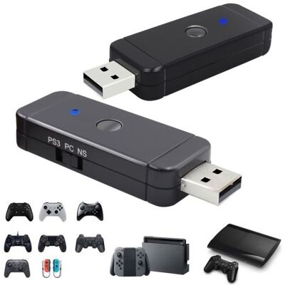 Qumox Adaptateur Convertisseur USB de Manette pour Xbox / PS3 / PS4 / Nintendo controleur Adaptateur pour Nintendo Switch PS3 et Windows PC Wii U Qumox Adaptateur Convertisseur USB de Manette pour Xbox / PS3 / PS4 / Nintendo controleur Adaptateur pour Nintendo Switch PS3 et Windows PC Wii U