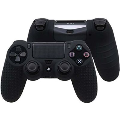 OEM Coque de protection en silicone antidérapant pour manette PS4/Slim/Pro - Noir NOIR OEM Coque de protection en silicone antidérapant pour manette PS4/Slim/Pro - Noir NOIR
