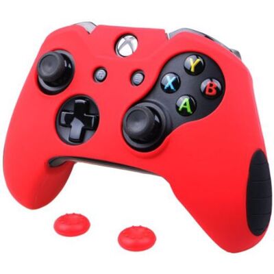 OEM Coque de protection en silicone avec 2 caps pour manette XBox One - Rouge Rouge OEM Coque de protection en silicone avec 2 caps pour manette XBox One - Rouge Rouge