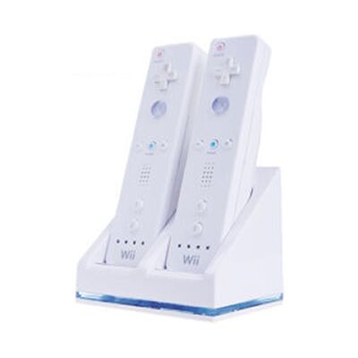 Generique Station chargeur compatible manette Wiimote Nintendo Wii - 2 batteries rechargeables 2800 mAh - Blanc Generique Station chargeur compatible manette Wiimote Nintendo Wii - 2 batteries rechargeables 2800 mAh - Blanc
