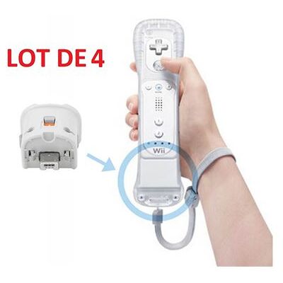4 x Wii motion plus pour manette Wiimote Nintendo Wii - Blanc 4 x Wii motion plus pour manette Wiimote Nintendo Wii - Blanc