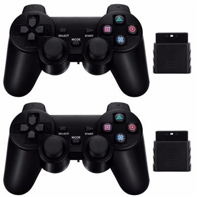 2 X Manette sans fil pour Sony Playstation 2, PS2, PSTwo - 2.4 Gz 2 X Manette sans fil pour Sony Playstation 2, PS2, PSTwo - 2.4 Gz