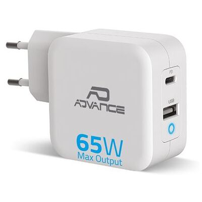 Advance Chargeur Secteur universel USB et USB-C POWERFLEX TURBO 65W - Pour téléphone, tablette, switch ou montre connectée Advance Chargeur Secteur universel USB et USB-C POWERFLEX TURBO 65W - Pour téléphone, tablette, switch ou montre connectée