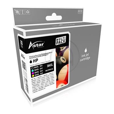 Astar - pack de 4 - noir, jaune, cyan, magenta - cartouche d'encre (alternative for: HP 364XL, HP 364) Astar - pack de 4 - noir, jaune, cyan, magenta - cartouche d'encre (alternative for: HP 364XL, HP 364)