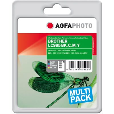 Agfaphoto Compatible Avec Brother Lc-985-bk C M Y (lc985valbpdr) Agfa Photo Apb985setd Multipack Noir / Cyan / Magenta / Jaune Agfaphoto Compatible Avec Brother Lc-985-bk C M Y (lc985valbpdr) Agfa Photo Apb985setd Multipack Noir / Cyan / Magenta / Jaune