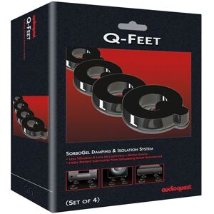Set de 4 Supports d'enceinte Audioquest SorboGel Q-Feet Noir Set de 4 Supports d'enceinte Audioquest SorboGel Q-Feet Noir